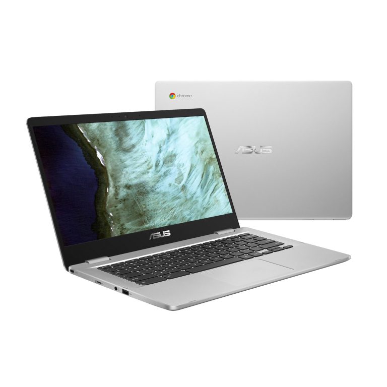 ASUS C423 Chromebook, 14″ Intel Celeron N3350, 4GB DDR4, 64GB eMMC, Silver Metal, Chrome OS, C423NA-WB04