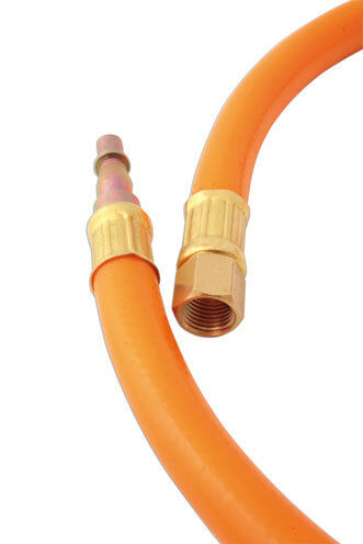 Bright Orange Air Line Leader Hose Whip 600mm x 10mm 1/4″ BSP LL