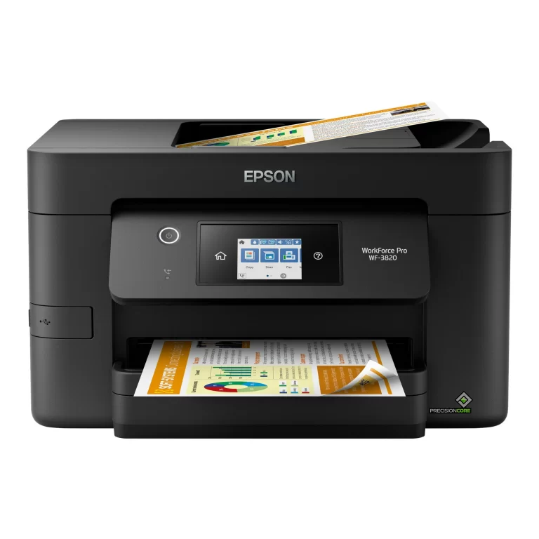 Epson WorkForce Pro WF-3820 Wireless All-in-One Printer with Auto 2-sided Printing, 35-page ADF, 250-sheet Paper Tray and 2.7″ Color Touchscreen