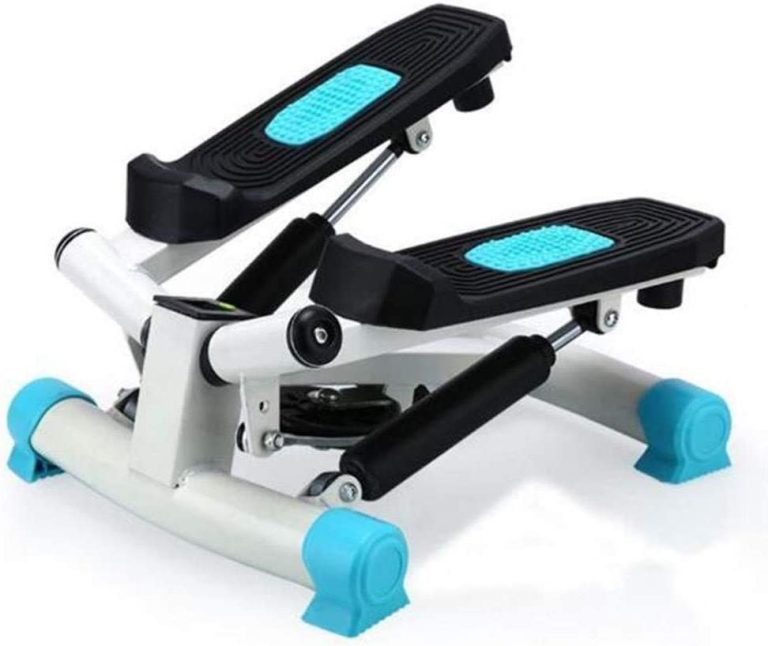 YFDM Mini Stepper Mini Fitness Exercise Machine Pedal Stepper Step Trainer Equipment Bands Durable Safe Treadmill and Comfortable Foot Pedals 39 * 38 * 23cm (Color : Blue)