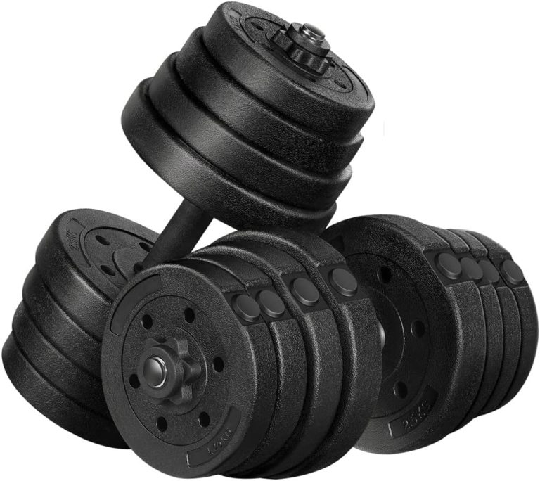 THICK Adjustable Dumbbell Weight Set 30kg Weights Fitness Dumbbell Gym Muscle Strength Exercise Training Tool Weightlifting Equipment (Color : Black, Size :…