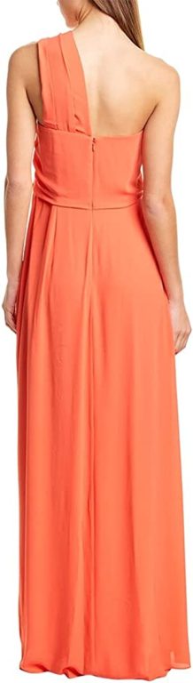 HALSTON Women’s One Shoulder Silky GGT Twist Front Gown