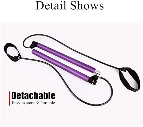 YFDM Fitness Sport Pilates Bar Kit Gym Workout Stick Pilates Exercise Bar Kit with Resistance Band Body Building Puller Yoga Rope