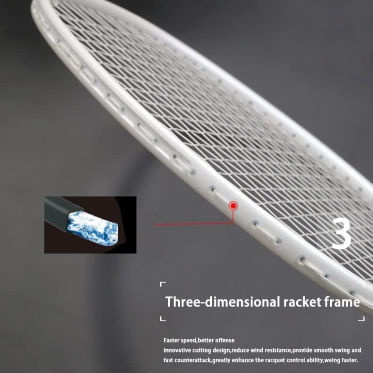 CZDYUF Full Carbon Fiber Ultralight 8U 60g Badminton Rackets with Bags Strings 22-30LBS G5 Professional Racquet Sports for Adult