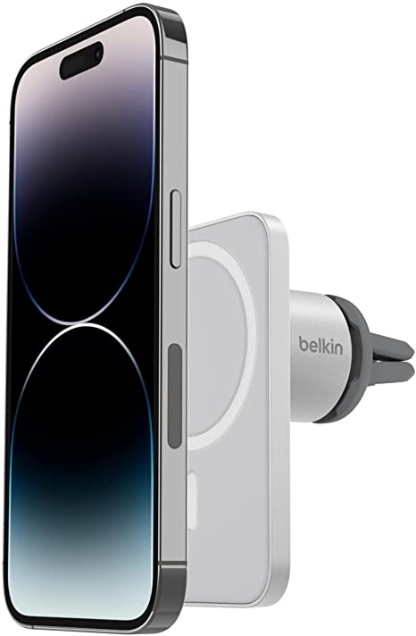 Belkin MagSafe Vent Mount Pro – MagSafe Phone Mount For Car – Car Accessories – Car Phone Holder Mount – Magnetic Phone Holder for iPhone 14, iPhone 13, iPhone 12 Pro Max, Pro, and Mini Models