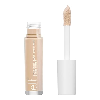 E.l.f Hydrating Camo Concealer, Lightweight, Full Coverage, Long Lasting, Conceals, Corrects, Covers, Hydrates, Highlights, Light Sand, Satin Finish, 25 Shades, All-Day Wear, 0.20 Fl Oz