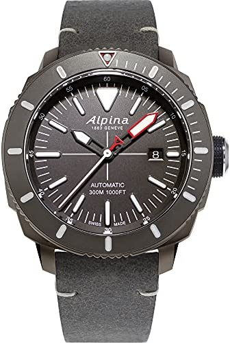 Alpina Men’s Seastrong Diver 300 GMT Automatic, Luminous Markers, Uni-Directional Bezel, 1,000 Feet WR, 44mm