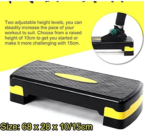 YFDM Fitness Aerobic Step Adjustable Non-Slip Cardio Yoga Pedal Stepper Gym Workout Exercise Fitness Aerobic Step Equipment 100KG