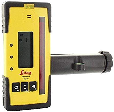 Leica R620,RE140, Alkaline Rugby 620 2600-Feet Self Leveling Horizontal and Manual Single Slope Rotary Laser Kit with Rod Eye 140 Receiver, Yellow