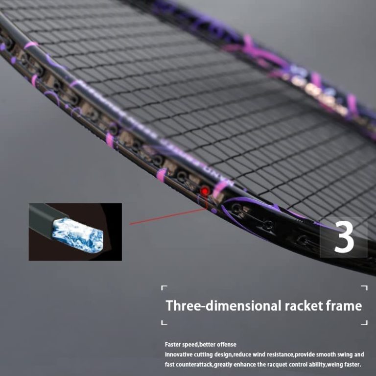 N/A Professional Max 30 Pounds 4U V-Shape Badminton Racket Strung Full Carbon Fiber Racket Offensive Type Single Racquet with String (Color : E, Size : 1)