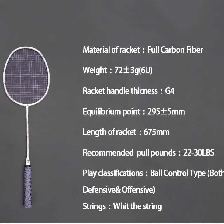 CZDYUF Carbon Fiber String Badminton Rackets Super Light Professional Racquet Bags Sports Adult