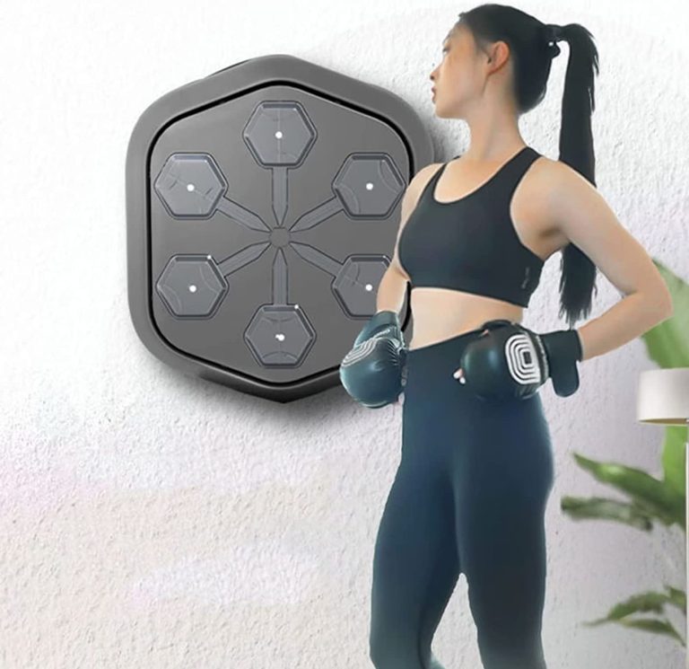 Music Boxing Training Machine – Wall Target Reaction Boxing Equipment with Led Lighting Rechargeable Bluetooth Connected for Kids Adults for Home Exercise