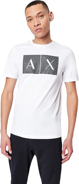 A|X ARMANI EXCHANGE Men’s Crew Neck Logo Tee