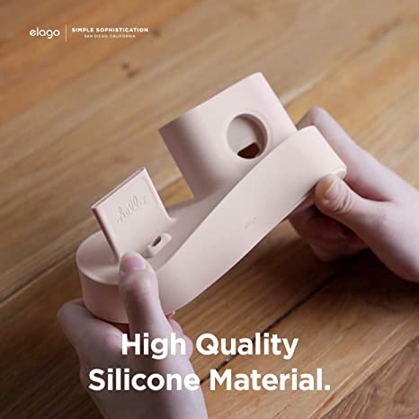 elago 3 in 1 Charging Station for Apple Products, Designed for AirPods 3rd Generation, AirPods Pro 1st & 2nd Generation, iPhone, Apple Watch [Original Cables Required-NOT Included] (Sand Pink)