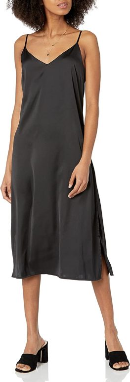 The Drop Women’s Ana Silky V-Neck Midi Slip Dress