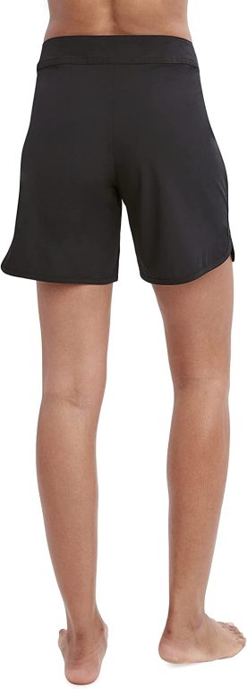 Nautica Women’s Standard Solid 9″ Core Stretch Boardshort with Adjustable Waistband Cord