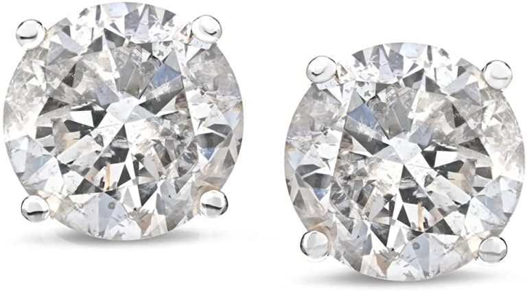 Certified 14K Diamond Stud Earring (1/4-2 cttw, J-K Color, I1-I2 Clarity