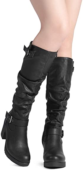 DREAM PAIRS Women’s Chunky Heel Knee High Boots