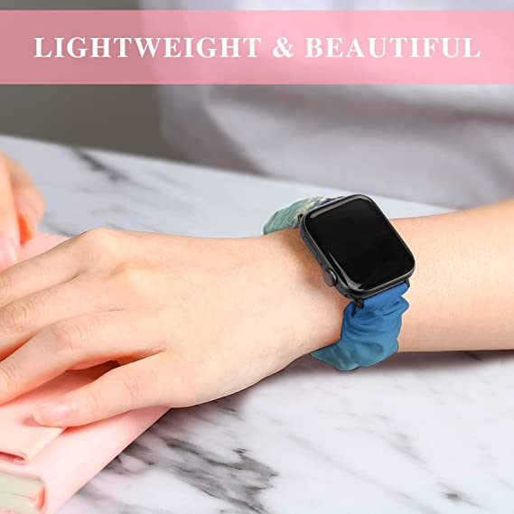 Ocean Waves Seychelles Island Beach In Sunset Elastic Solo Loop Bands Cute Printed Watch Strap Watchband Compatible for Apple Watch