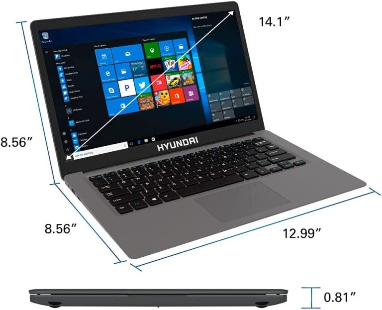 HYUNDAI | 14 Inch Laptop | High Performance Business and Student Notebook | 4GB RAM – 128GB SSD Storage | Intel N4020 | Windows 10 Home S, 8 Inch Android Tablet