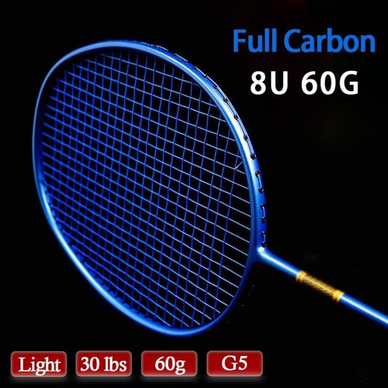 CZDYUF Full Carbon Fiber Ultralight 60g Badminton Rackets with Bags Strings Professional Racquet Sports for Adult