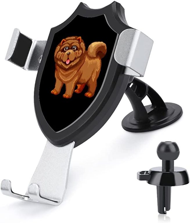 Cute Chow Chow Car Phone Holder Mount Universal Cellphone Vent Clamp for Dashboard Windshield Stand