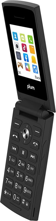 Plum Flipper 4G Volte Unlocked Flip Phone ATT TMobile Speed Talk 2022 Model – Black