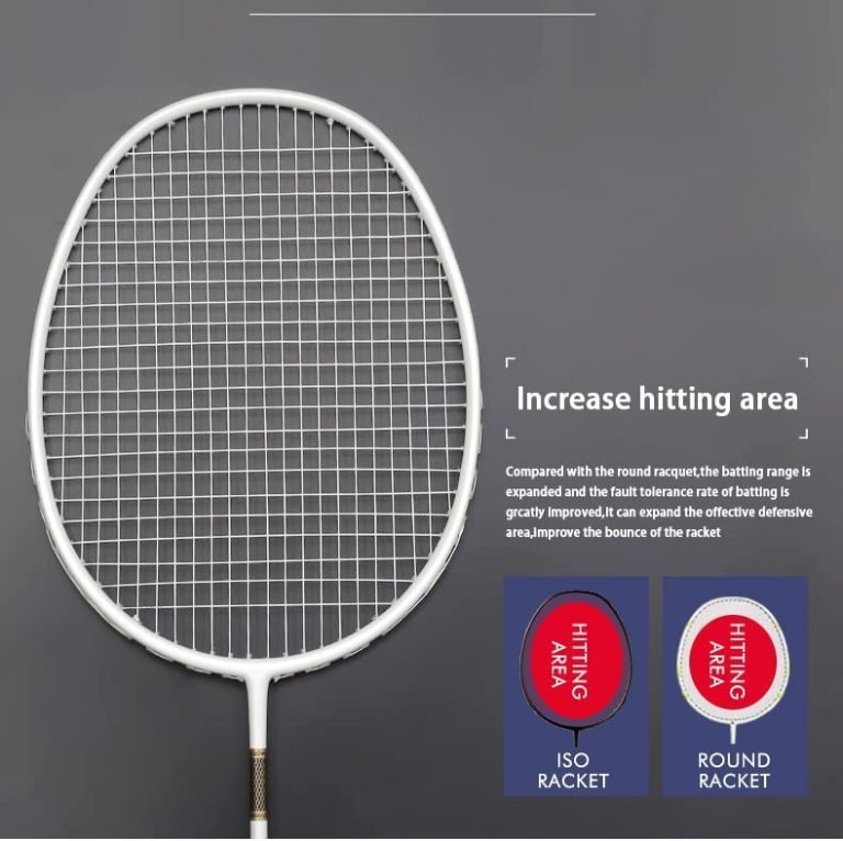 CZDYUF Full Carbon Fiber Ultralight 8U 60g Badminton Rackets with Bags Strings 22-30LBS G5 Professional Racquet Sports for Adult