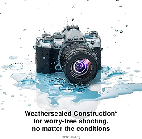 Olympus OM-D E-M5 Mark III Mirrorless Digital Camera Body + M.Zuiko Digital ED 14-42mm f/3.5-5.6 EZ Lens (Silver)