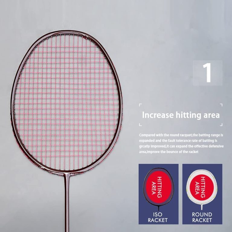 SDGH Carbon Fiber Weave Badminton Racket Strung String Bags Professional Racquet Rackets 22-32LBS Sports Padel Speed (Color : D, Size : 1)