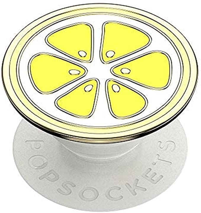 PopSockets: PopGrip with Swappable Top for Phones and Tablets – Enamel Lemon Slice