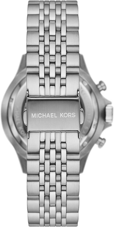 Michael Kors Men’s Bayville Automatic Watch with Stainless Steel Strap, Silver, 22 (Model: MK9045)