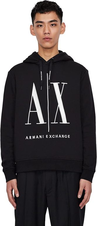 A|X ARMANI EXCHANGE Men’s Icon Project Embroidered Logo Hooded Sweatshirt