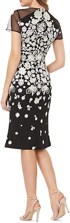 Carmen Marc Valvo Infusion Women’s Jewel Neck Novelty Dress