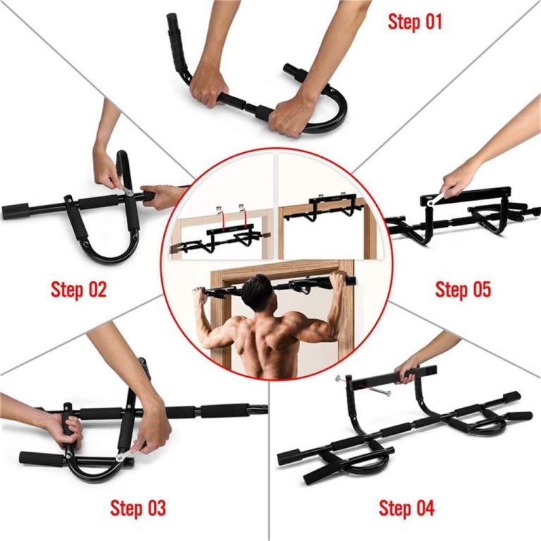 DHTDVD Indoor Fitness Door Frame Multi-Functional Pull Up Bar Wall Chin Up Bar Horizontal Bar Fitness Equipments Body Building