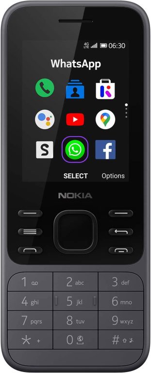 Nokia 6300 4G | Unlocked | Dual SIM | WiFi Hotspot | Social Apps | Google Maps and Assistant | Light Charcoal