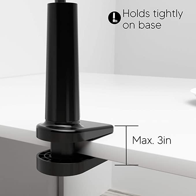 TALK WORKS Gooseneck Clip Mount Compatible w/iPhone 13/13 Pro/13 Pro Max/14/14 Plus/14 Pro/14 Pro Max, Apple, Android, Samsung – Flexible Cell Phone Holder Tabletop Stand (Black)