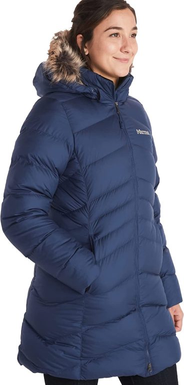 Marmot Montreal Women’s Mid-Thigh Length Down Puffer Coat, Fill Power 700