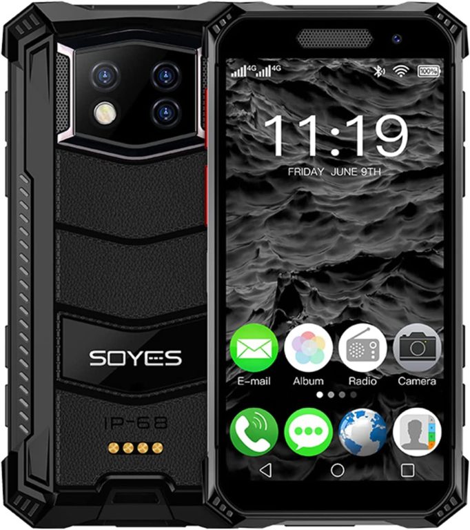 Soyes S10 Max 4G Mini Rugged Cell Phone IP68 Waterproof 3.5″ 4GB 128GB Android 10 Unlocked Smartphone Octa Core 3800mAh Walkie Talkie Global Version (Black, 4GB+128GB)Soyes S10 Max 4G Mini Rugged Cell Phone IP68 Waterproof 3.5″ 4GB 128GB Android 10 Unlocked Smartphone Octa Core 3800mAh Walkie Talkie Global Version (Black, 4GB+128GB)