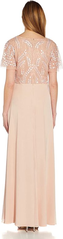 Adrianna Papell Women’s Beaded Chiffon Gown