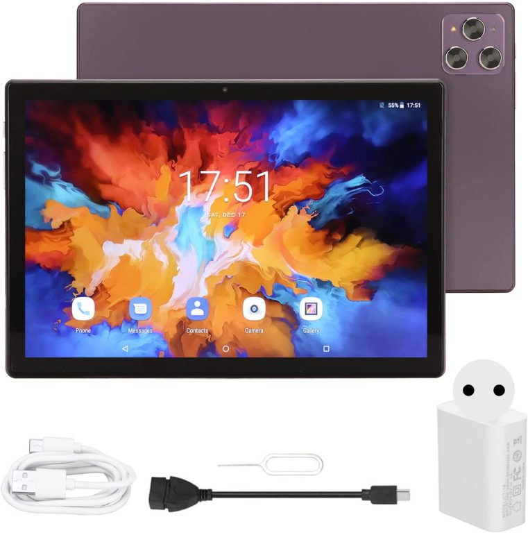 Luqeeg 10.1in Tablet – 8GB 128GB Octa Core HD Tablet, 4G Calling Tablet Support 5G WiFi 1920×1200 IPS HD Touch Screen, WiFi Tablet Gaming Tablet for Android 11 8800mAh Fast Charging