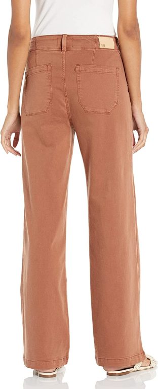 PAIGE Women’s Brooklyn High Rise Wide Leg Doubl Ebutton in Vintage Mocha Bisque