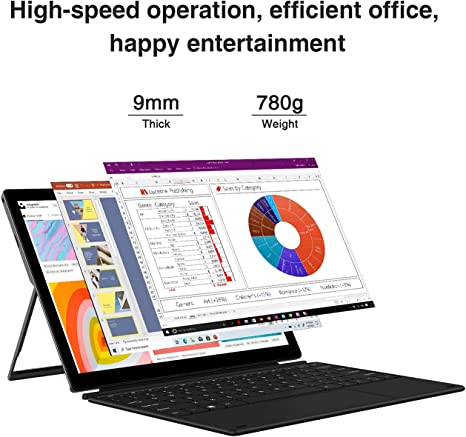 CHUWI 2-in-1 UBook X Tablet with Keyboard and H7 Stylus Pen, 12” Windows 11 Tablet PC, 8GB RAM 256 GB ROM, 1TB SSD Expend, Intel N4120 Processor(Up to 2.6 GHz), 2160×1440 IPS, WiFi, Camera, HDMI, USB