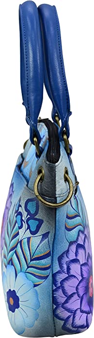 Anna by Anuschka Hand Painted Women’s Genuine Leather Small Satchel