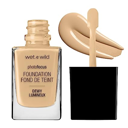 Wet n Wild Photo Focus Dewy Liquid Foundation Makeup, Buff Bisque