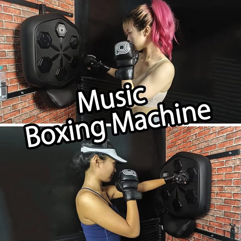 Music Boxing Training Machine – Wall Target Reaction Boxing Equipment with Led Lighting Rechargeable Bluetooth Connected for Kids Adults for Home Exercise