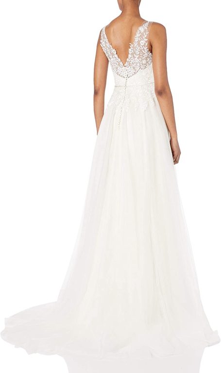 Jenny Yoo Women’s One Size Isla Lace and Tulle Wedding Gown