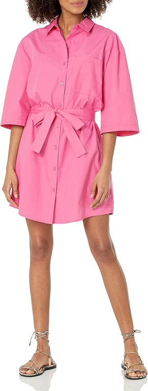 The Drop Women’s Dakota Belted Mini Shirt Dress