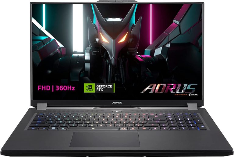 GIGABYTE AORUS 17H: 17.3″ Thin Bezel FHD 1920×1080 360Hz Display, NVIDIA GeForce RTX 4080 Laptop GPU 12GB GDDR6, Intel Core i7-13700H, 16GB DDR5 RAM, 1TB SSD, Win11 Home AD (AORUS 17H BXF-74US554SH)