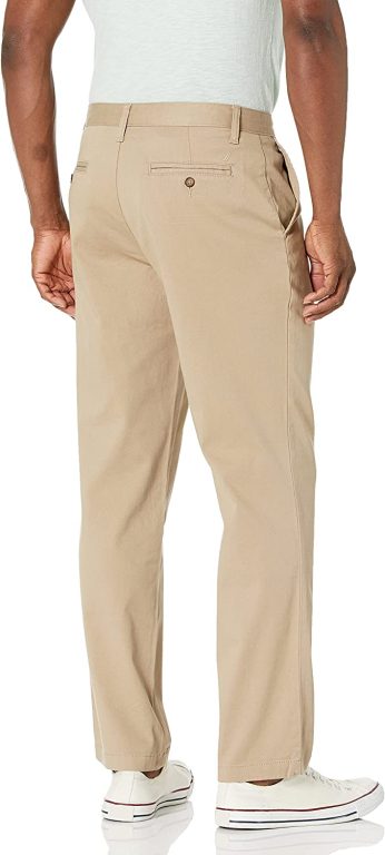 Nautica Men’s Classic Fit Flat Front Stretch Solid Chino Deck Pant